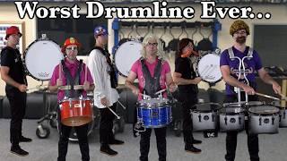 Newbie Drumline takes on the PROS  Behind the Gock Block Buzz Ka-Bum