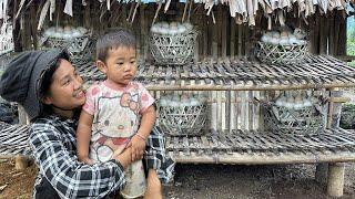 The life of a 19-year-old single mother Harvesting the first vegetable crop building a chicken nest