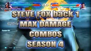 Steve Fox Back 1Counter Hit Max Damage Combos TEKKEN 7 SEASON 4