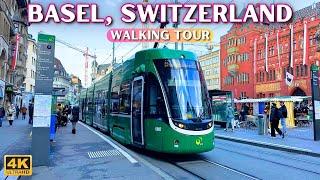 Amazing Basel Switzerland City Tour  Swiss Walking 4K60fps HDR With Captions