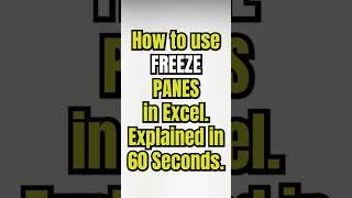 How to Freeze Multiple Rows and Columns in Microsoft Excel. Explained in 60 Seconds
