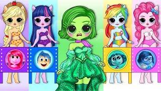 Inside Out 2 Prom Dress New Emotion  MLP Twilight Sparkle & Friends  DIYs Paper Doll & Craft