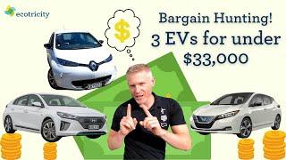 Bargain hunting 3 EVs for under $33000