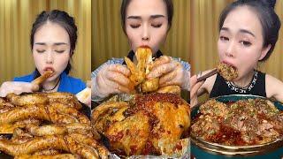 asmr mukbang no talking，roast chicken