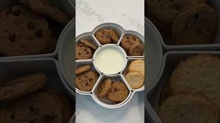 Milk & Cookies Platter  #asmr #cookies #restock #satisfying #snacks #viral #shorts #fyp #dessert