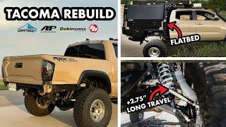 Truck Rebuild FLATBED & LONG TRAVEL 1st Ever Tacoma with these NEW Parts