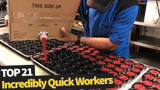 Incredibly Fast Workers 2019  Amazing Workers Super Speed