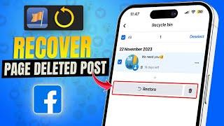 How to Recover Deleted Post on Facebook Page Using iPhone  Restore Deleted Post on Facebook Page