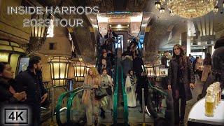 Harrods Luxury Shopping Mall ️ Walking Tour  Inside Look  2023 Christmas Sales & Dior 4K
