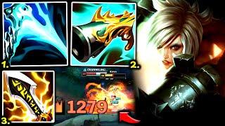 RIVEN TOP BUT 1 AUTO ATTACK = 1K+ DAMAGE 3K+ CRIT COMBO - S14 Riven TOP Gameplay Guide