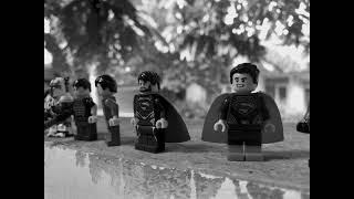 Lego Characters Superman Batman Darth Vader Deadpool Black and White