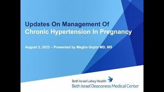 Management of Chronic Hypertension in Pregnancy