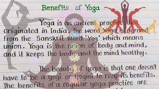 Essay on Benefits of yoga   Benefits of yoga