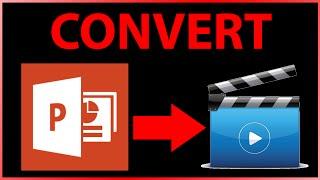 How to convert PowerPoint file ppt  pptx to mp4 video file for free - Tutorial