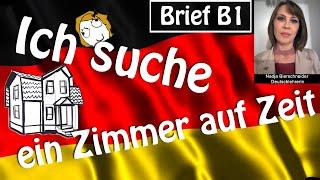 Brief B1 Ich suche eine Wohnung  ein Zimmer auf Zeit