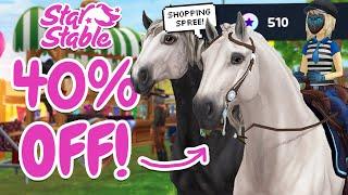 BUYING 40% OFF HORSES & SHOPPING SPREE IN STAR STABLE 