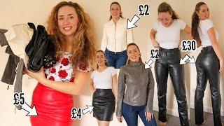 Charity Shop Haul - Amazing Leather Finds Trousers Skirts Jackets and Dresses