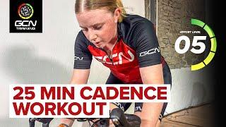 Easy Cadence Workout  25 Minute Indoor Cycling HIIT