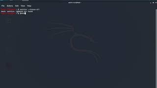 bash service command not found Kali LinuxUbuntu