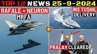 Indian Defence Updates  Rafale F4 + UCAV OfferArmenia Pralay ApprovedINS Tushil Delivery