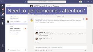 How to use Microsoft Teams @mentions