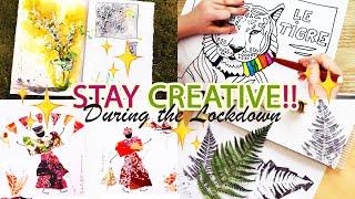 10 EASY ART & CRAFTS Practices     Covid 19 LOCKDOWN    for ARTISTS & KIDS. 