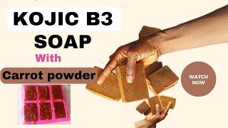 Carrot powder kojic B3 soap lightening soap