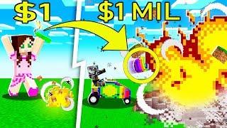 Minecraft 1 DOLLAR VS 1000000 DOLLAR RAINBOW EXPLOSIVES Crafting Mini-Game