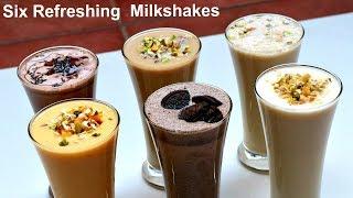 ६ तरीके के मिल्कशेक गर्मियों के लिए  6 Refreshing Milkshakes  Summer Drinks  KabitasKitchen