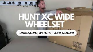 Hunt XC Wide Mountain Bike Wheelset Unboxing Weight and Sound