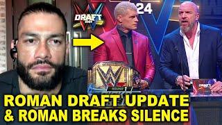 Roman Reigns Draft Update as He Breaks Silence After WWE Draft & Cody Rhodes Injury on SmackDown