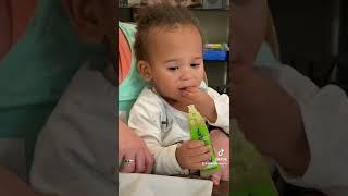 Toddler tries WASABI for the first time funny babytoddler videos #shorts