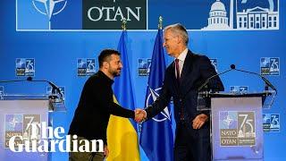 Nato chief says Ukraines future is in Nato in joint news conference with Zelenskiy