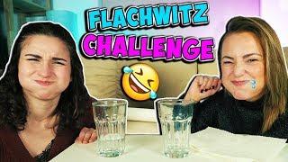 FLACHWITZ Challenge - Du darfst NICHT LACHEN  WASSERSCHLACHT mit Dania und Bianca