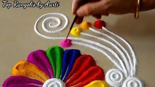 Simpel Rangolis  Relaxing Videos  Satisfying Videos  Easy Rangolis  Top Rangolis by Aarti