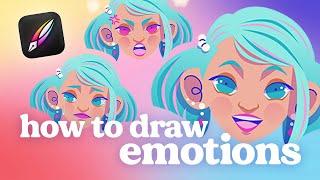 How to Draw EMOTIONS in Vectornator  How to use Vectornator Tutorial Pen Tool & Step by Step Guide