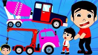 Truck Toys Cartoon Memperbaiki Mainan Truk Molen Dan Truk Derek Yang Rusak Hati Hati Saat Di Mall