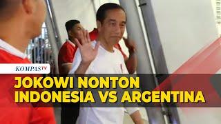 Jokowi Tiba di GBK Nonton Pertandingan Indonesia Vs Argentina