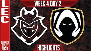 G2 vs TH Highlights  LEC W4D2 Summer 2024  G2 Esports vs Team Heretics Week 4 Day 2