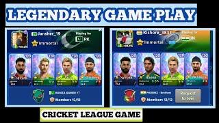 CRICKET LEAGUE GAME LEGENDARY GAMEPLAYCRICKET LEAGUE