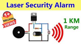 How to make Laser Security Theft Alarm using SCR - 1 KM Range