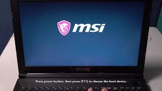 MSI® HOW-TO clean install pure OS Windows 10 by USB flash drive