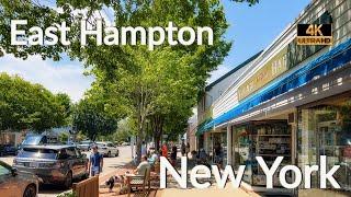 Walking East Hampton New York 4K  East Hampton New York  Main Street