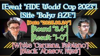 fide world cup 2023  @Sharmilanchess   fabiano caruana vs AbasovNijat    fabiano caruana