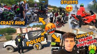 Police aa gaye   Sunday ride  Reply to chapri YOUTUBER   crazy Fun 