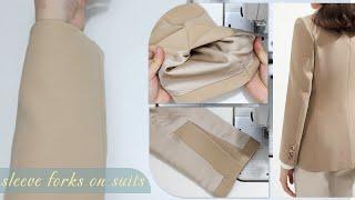 Sewing Tips  How to make a suit sleeve slit with lining  First method of sewing
