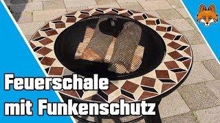 Feuerschale mit Funkenschutz für den Garten 