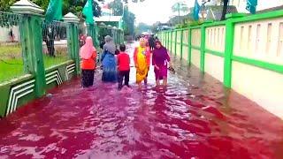 Red Water Floods Indonesian Village