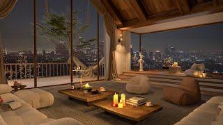 Cozy City Night Jazz - Serene Melodies for Relaxation Study and Sleep in a Warm Urban Sanctuary 