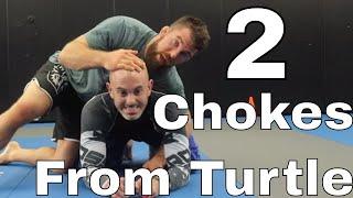 2 Match-Ending BJJ Chokes From Turtle Even If The Chin is Tucked